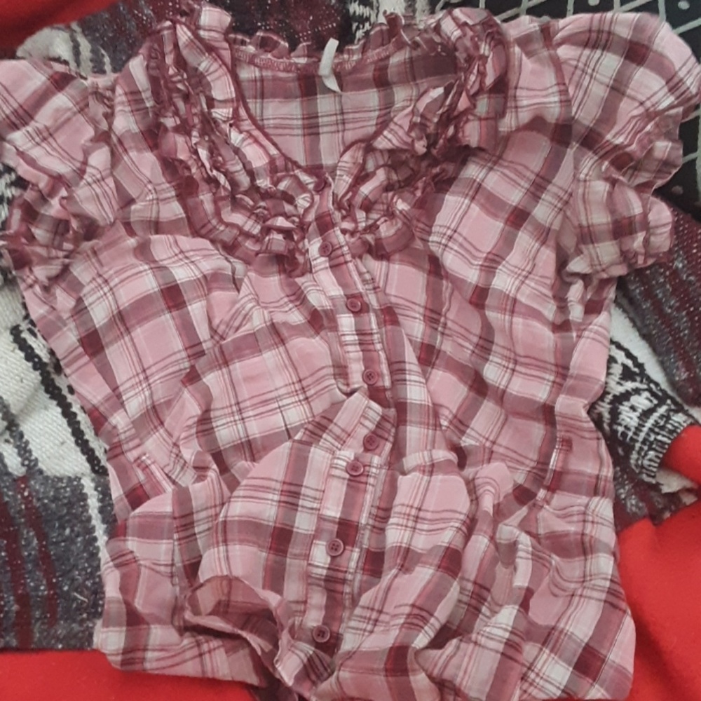 Plaid max rave blouse